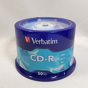 Verbatim CD-R 50 Pack 700 MB. 52X Speed, 80 Min New In Package